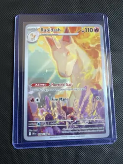 Pokemon TCG Rapidash Illustration Rare Card Destined Rivals Series 189/182 - Image 3
