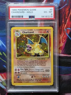CHARIZARD PSA 6 BASE SET 4 HOLO 1999 POKEMON GAME ENGLISH POKEMON CARD NINTENDO - Image 1