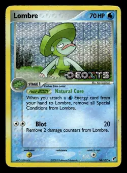 Lombre 34/107 Reverse Holo ex Deoxys Pokemon Card - Image 1
