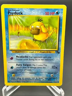 Pokemon Psyduck 53/62 Fossil Kagemaru Himeno LP - Image 1