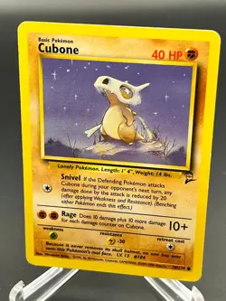 Pokemon Cubone 70/130 Base Set 2 Mitsuhiro Arita MP - Image 1