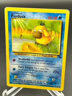 Pokemon Psyduck 53/62 Fossil Kagemaru Himeno MP - Image 1