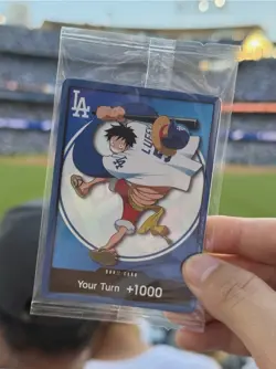 2026 ONE PIECE LOS ANGELES DODGERS MONKEY D LUFFY DON CARD PROMO - Image 1