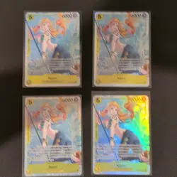 One Piece Card Game Nami EB03-053 4-Card Lot SR Foil English - Image 1