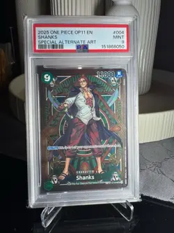 One Piece TCG Shanks SP ST16-004 Special Alternate Art Foil EN | PSA 9 - Image 1