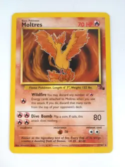 Pokemon - Moltres | Fossil | Regular | LP |27/62 | Rare | - Image 2