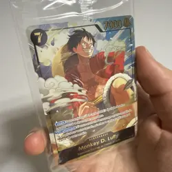 CARTE ONE PIECE - PROMO P-075 MONKEY D. LUFFY JAPAN EXPO 2026 PROMO GOLD FOIL FR - Image 2