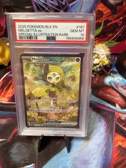 Meloetta ex PSA 10 167/086 SV Black Bolt Special Illustration Rare Holo EN - Image 1