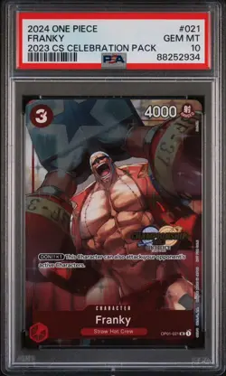 PSA 10 Franky 2023 Championship OP01-021 Celebration Pack 2024 One Piece - Image 1