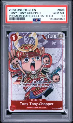 2023 One Piece Tony Tony Chopper 25th Anniversary ST01-006 PSA 10 GEM-MINT - Image 1