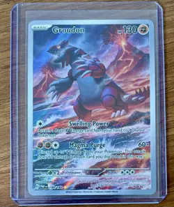 Groudon 199/182 SV04 Paradox Rift Illustration Rare Full Art Holo Eng 2023 - Image 1
