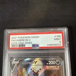 Pokemon Evolving Skies Umbreon V 189/203 Alternative Art Alt Holo Foil PSA 9 - Image 2