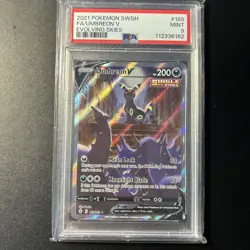 Umbreon V 189/203 Evolving Skies PSA 9 Pokemon TCG Graded Alternate Art - Image 1