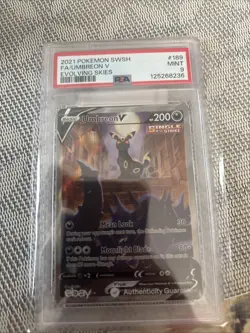 Pokemon Umbreon V (2021) Evolving Skies 189/203 Ultra Rare Holo PSA 9 - Image 1