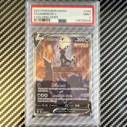 Pokemon Umbreon V (2021) Evolving Skies 189/203 Ultra Rare Holo PSA 9 - Image 1