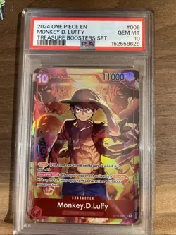 2024 ONE PIECE MONKEY D. LUFFY PSA 10 PROMOS TREASURE BOOSTERS SET #006 - Image 2