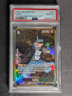Sabo (Japanese Version 2nd Anniversary Set) OP04-083 One Piece - PSA 10 - ENG - Image 3