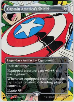 Captain America's Shield Borderless 317 Marvel Super Heroes Magic the Gathering - Image 1
