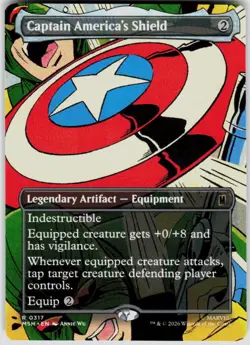Captain America's Shield Borderless 317 Marvel Super Heroes Magic the Gathering - Image 1