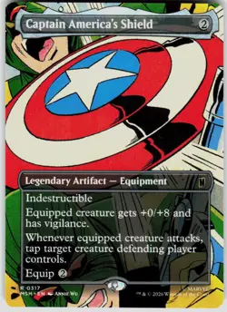 Captain America's Shield Borderless 317 Marvel Super Heroes Magic the Gathering - Image 1