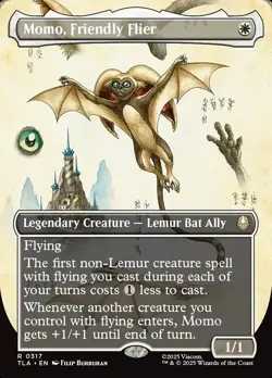 MTG Avatar BORDERLESS FIELD NOTES R Momo, Friendly Flier #0317 - Image 1