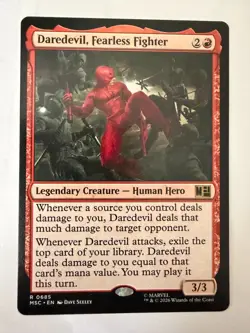 MTG Magic Daredevil Fearless Fighter 0685 Rare Marvel Super Heroes - Image 1