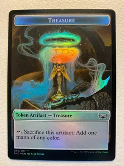 MTG 1x FOIL Angel / Treasure Token Streets of New Capenna Magic Gathering x1 NM - Image 2