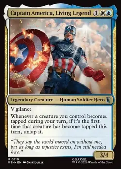 2x Captain America, Living Legend MSH NM MTG - Image 1