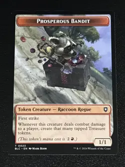 MTG Commander: Bloomburrow Prosperous Bandit/Treasure Double-Sided Token 23/29 - Image 1
