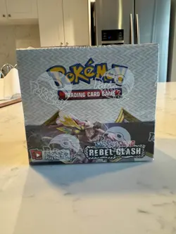 Pokemon Sword & Shield Rebel Clash Booster Box Factory Sealed (36 Packs) - Image 1