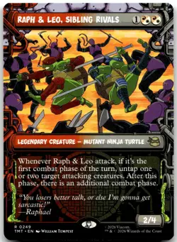 MTG Raph & Leo, Sibling Rivals Teenage Mutant Ninja Turtles TMT #249 rare Showca - Image 1