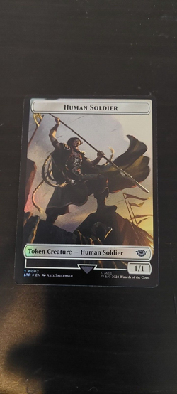 Human Soldier 2 / Food 9 Foil Lord of the Rings Magic the Gathering Card - Image 2