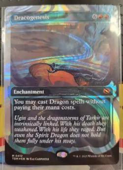 Dracogenesis, Showcase, HaloFoil, Tarkir:Dragonstorm, Magic the Gathering Card - Image 1