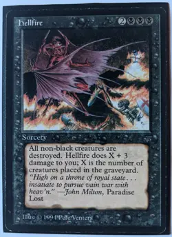 MTG English Magic Card Light Play HELLFIRE from Legends - Image 1