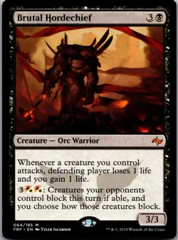 Brutal Hordechief 64 Mythic Fate Reforged Magic: The Gathering Lightly Played - Image 1