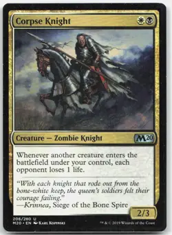 Corpse Knight (2/3 Misprint) 206 Uncommon Core Set 2020 Magic: The Gathering NM - Image 1