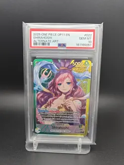2025 ONE PIECE OP11-A FIST OF DIVINE SPEED ALTERNATE ART #022 SHIRAHOSHI PSA 10 - Image 1
