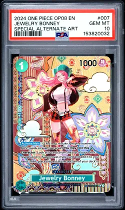 2024 ONE PIECE OP08-TWO LEGENDS SPECIAL ALTERNATE ART #007 JEWELRY BONNEY PSA 10 - Image 1