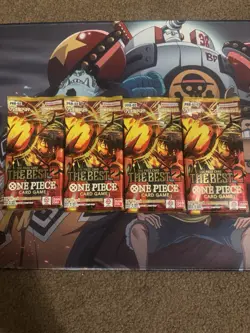 Bandai One Piece Card Game THE BEST Vol.2 PRB-02 Japanese Booster Pack Lot of 4 - Image 1