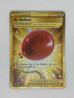 Air Balloon 213/202 Pokemon Sword & Shield Base Set Gold Secret Rare - Image 1