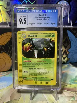 Pokemon 2003 Beedrill WOTC Skyridge H4/H32 E-Series Holo Rare CGC 9.5 With SWIRL - Image 1