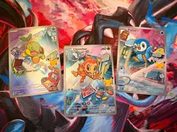 Sinnoh First Partner Illustration Promo Cards [Turtwig 40/Chimchar 41/Piplup 42] - Image 1