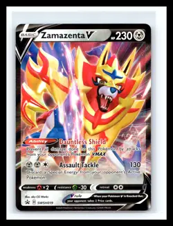 🔥 ZAMAZENTA V SWORD SHIELD BLACK STAR PROMO HOLO - POKEMON TCG 2020 # SWSH019 - Image 1