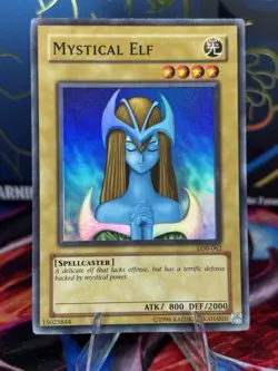 Yu-Gi-Oh! Mystical Elf LOB-062 Legend of Blue Eyes Common Unlimited EN - Image 1