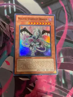 YUGIOH - MALEFIC STARDUST DRAGON - SUPER RARE - LIMITED EDITION - LP - CT08 - Image 1