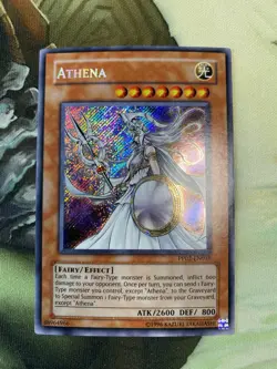 Yugioh TCG Holo Secret Rare Holo Athena PP02-EN018 Premium Pack 2 Nm - Image 1