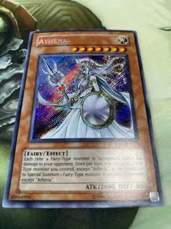 Yugioh TCG Holo Secret Rare Holo Athena PP02-EN018 Premium Pack 2 Nm - Image 3