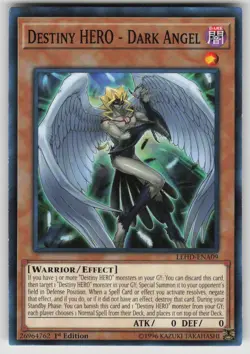 Destiny HERO - Dark Angel LEHD-ENA09 Yu-Gi-Oh 1st Edition NM - Image 1
