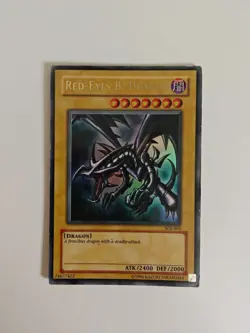 RED-EYES BLACK DRAGON ● SDJ-001 - Played Yu-Gi-Oh! Card - Image 1