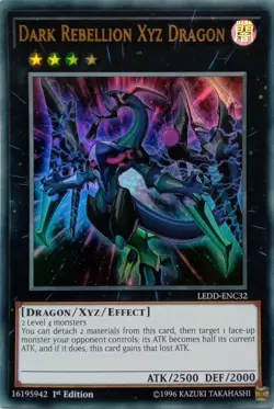 LEDD-ENC32 DARK REBELLION XYZ DRAGON ULTRA RARE 1ST EDITION YuGiOh CARD - Image 1